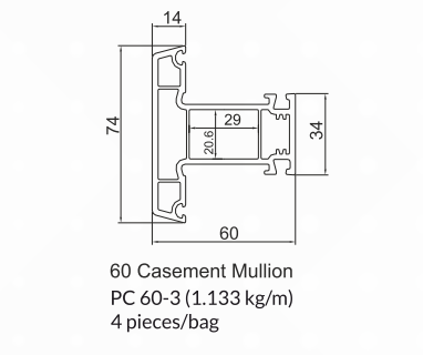 60mm Casement Window Series