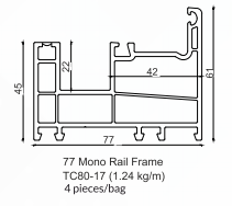 77mm Mono Rail Window & Door Series