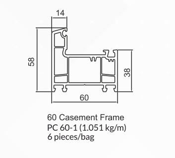 60mm Casement Window Series