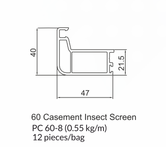 60mm Casement Window Series